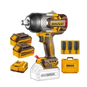 Pistola De Impacto Bl Ingco +2bat 5ah Y Carg Industrial 34 20v1350nm